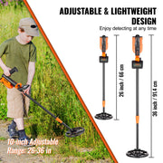 Metal Detector for Kids, 150mm, Waterproof Search Coil with LCD Display, Adjustable 660.4-914.4 mm Gold V952-YJSJSTCQYC62692CKV0