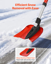 Snow Shovel for Driveway, 22cm Foldable Snow Shovel with D-shaped Handle, , 36-40 in Adjustable, Lightweight V952-YJZDXCLHJ9INN70ON001V0
