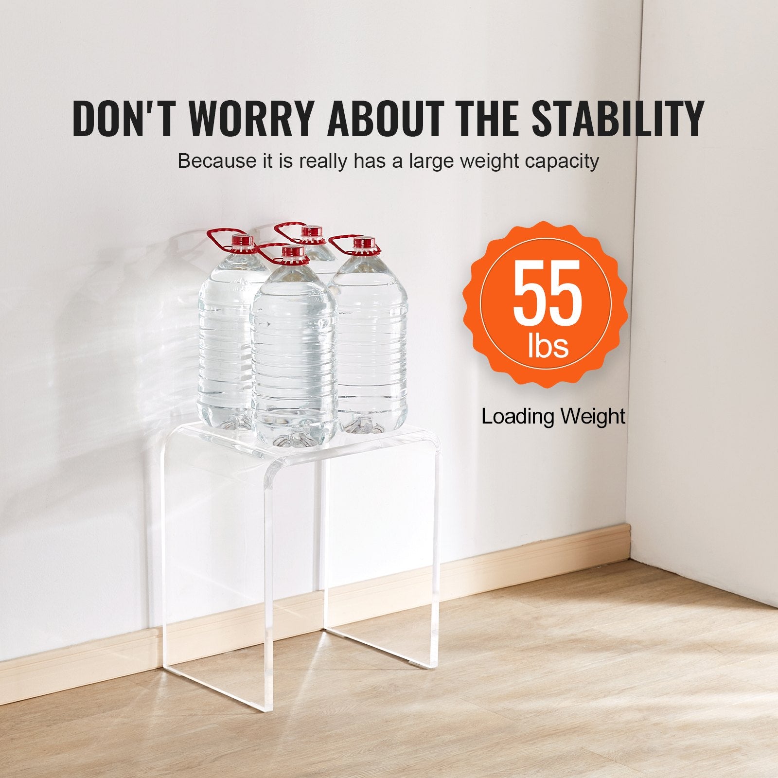 Acrylic End Table, C-Shaped Lucite Side Table, Clear Acrylic Side Table for Drink, Food, Snack used in Living V952-YKLBZXTMSDGZUGWAPV0