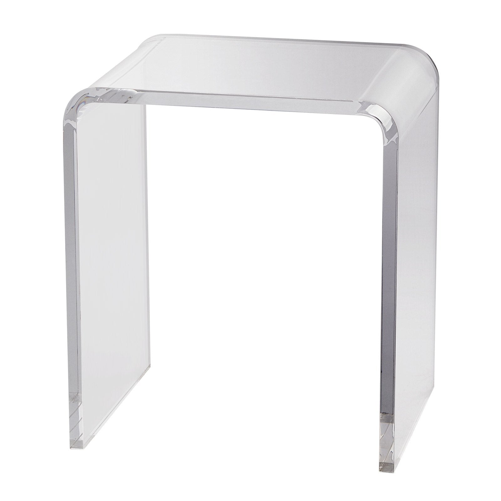 Acrylic End Table, C-Shaped Lucite Side Table, Clear Acrylic Side Table for Drink, Food, Snack used in Living V952-YKLBZXTMSDGZUGWAPV0