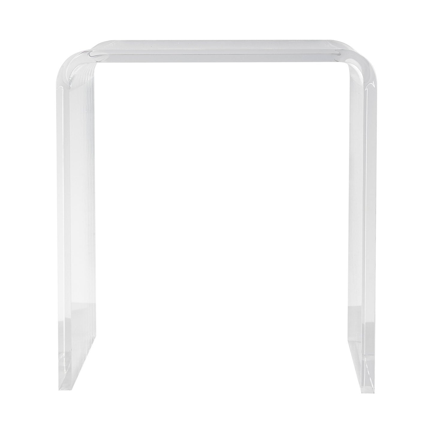 Acrylic End Table, C-Shaped Lucite Side Table, Clear Acrylic Side Table for Drink, Food, Snack used in Living V952-YKLBZXTMSDGZUGWAPV0