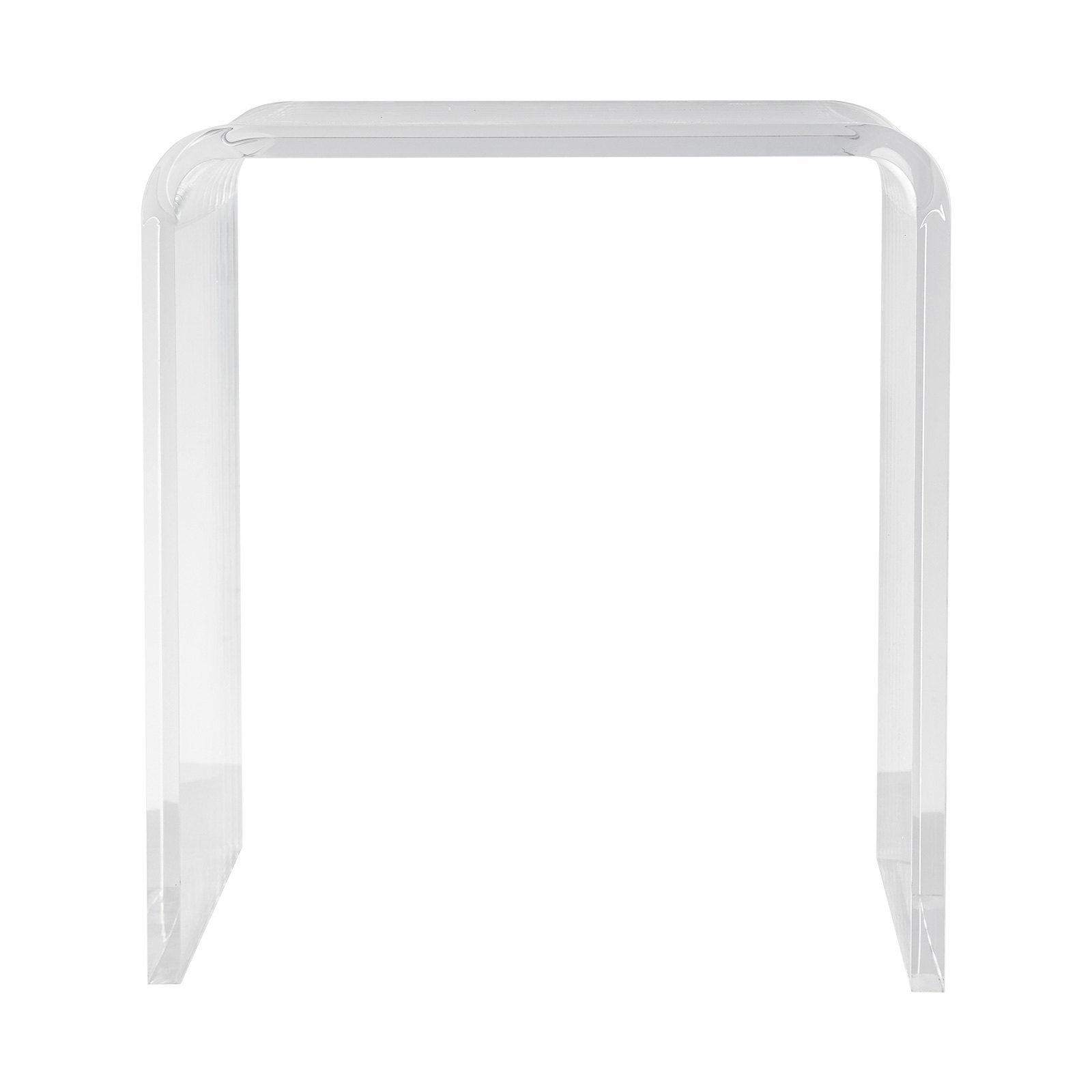 Acrylic End Table, C-Shaped Lucite Side Table, Clear Acrylic Side Table for Drink, Food, Snack used in Living V952-YKLBZXTMSDGZUGWAPV0