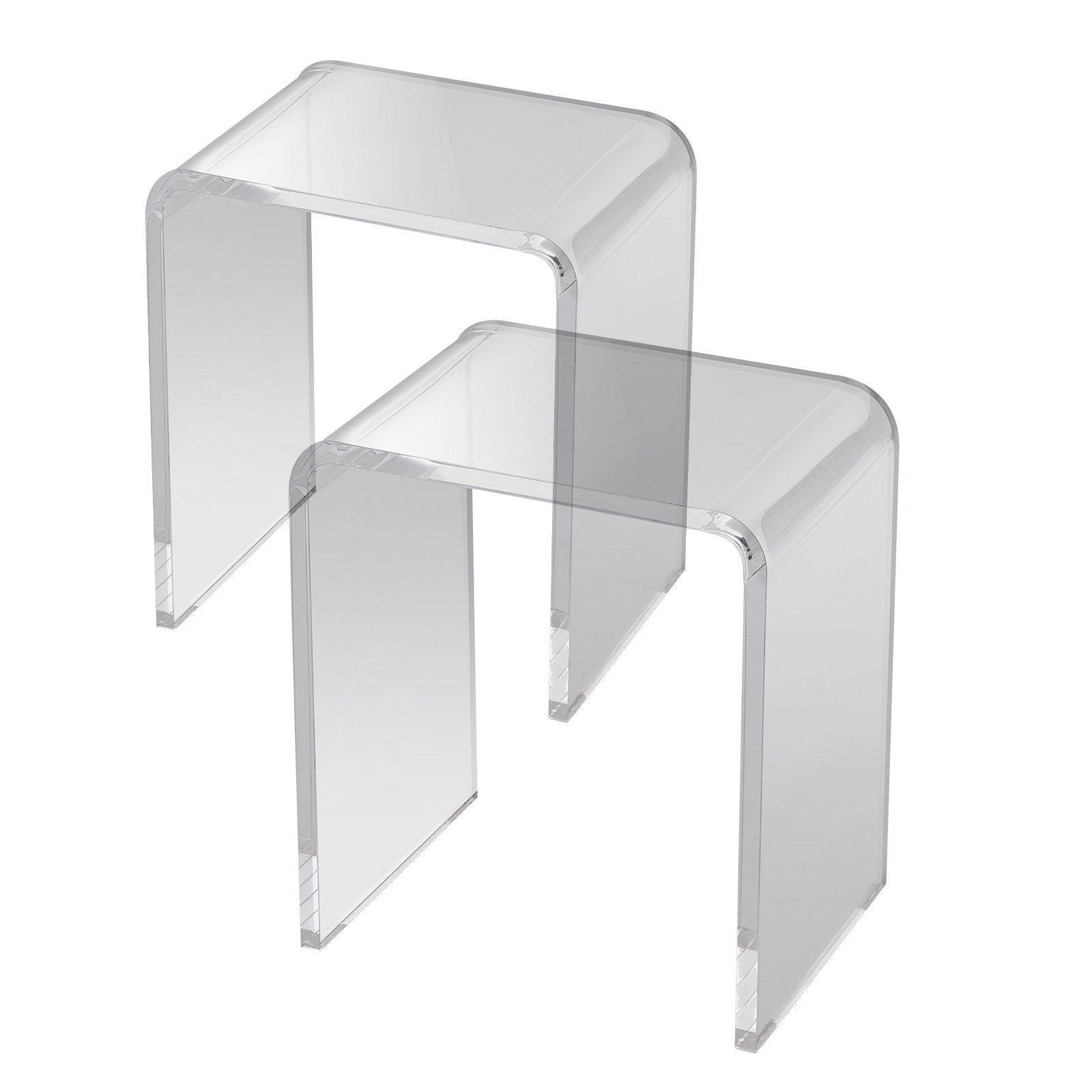 Acrylic End Table, 2 pcs C-Shaped Lucite Side Tables, Clear Acrylic Side Table for Drink, Food, Snack used in V952-YKLBZXTMSLGZUJFPMV0
