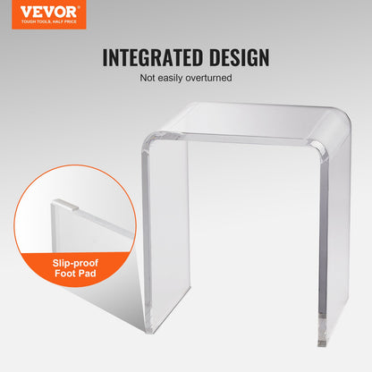 Acrylic End Table, 2 pcs C-Shaped Lucite Side Tables, Clear Acrylic Side Table for Drink, Food, Snack used in V952-YKLBZXTMSLGZUJFPMV0