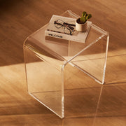 Acrylic End Table, 2 pcs C-Shaped Lucite Side Tables, Clear Acrylic Side Table for Drink, Food, Snack used in V952-YKLBZXTMSLGZUJFPMV0