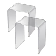 Acrylic End Table, 2 pcs C-Shaped Lucite Side Tables, Clear Acrylic Side Table for Drink, Food, Snack used in V952-YKLBZXTMSLGZUJFPMV0