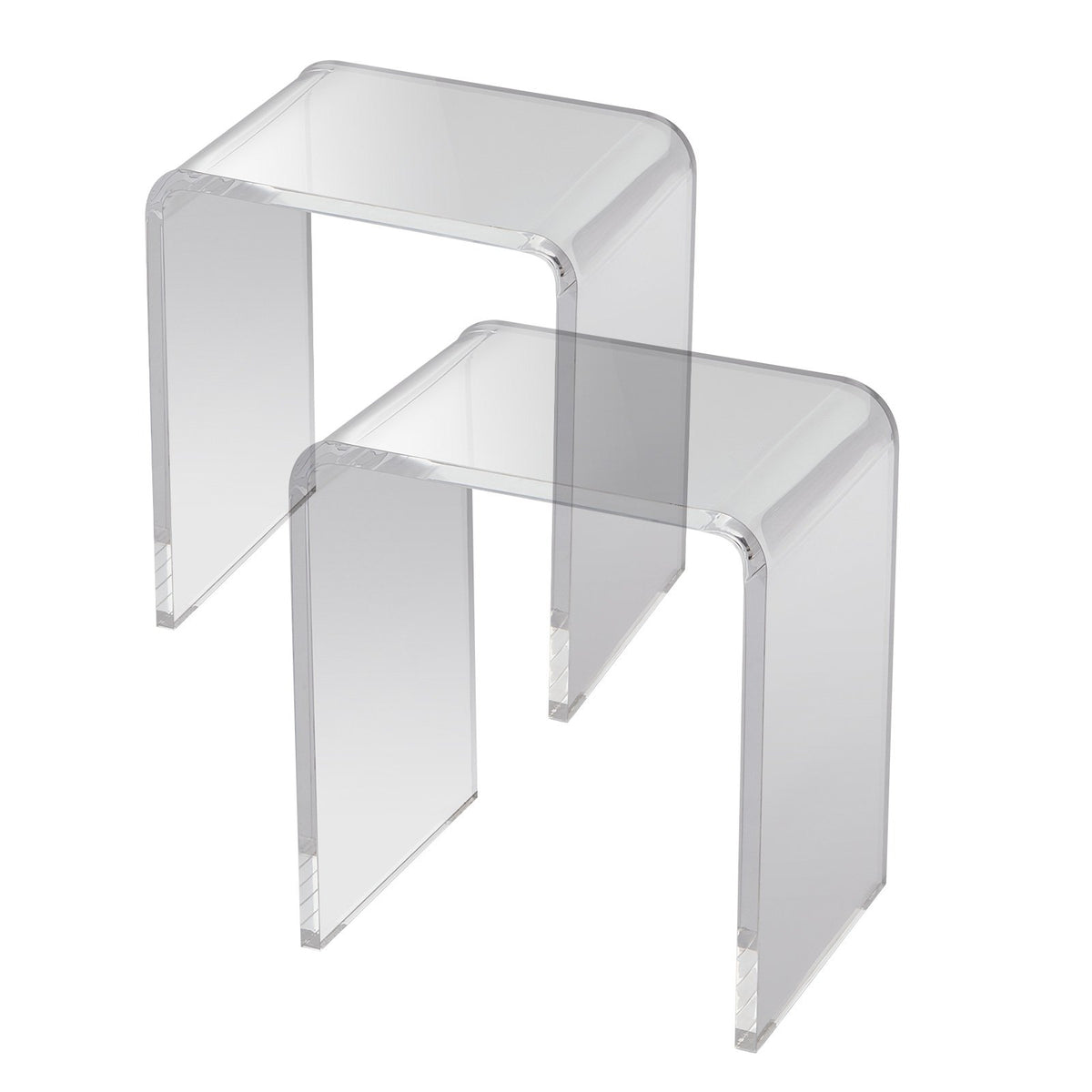 Acrylic End Table, 2 pcs C-Shaped Lucite Side Tables, Clear Acrylic Side Table for Drink, Food, Snack used in V952-YKLBZXTMSLGZUJFPMV0
