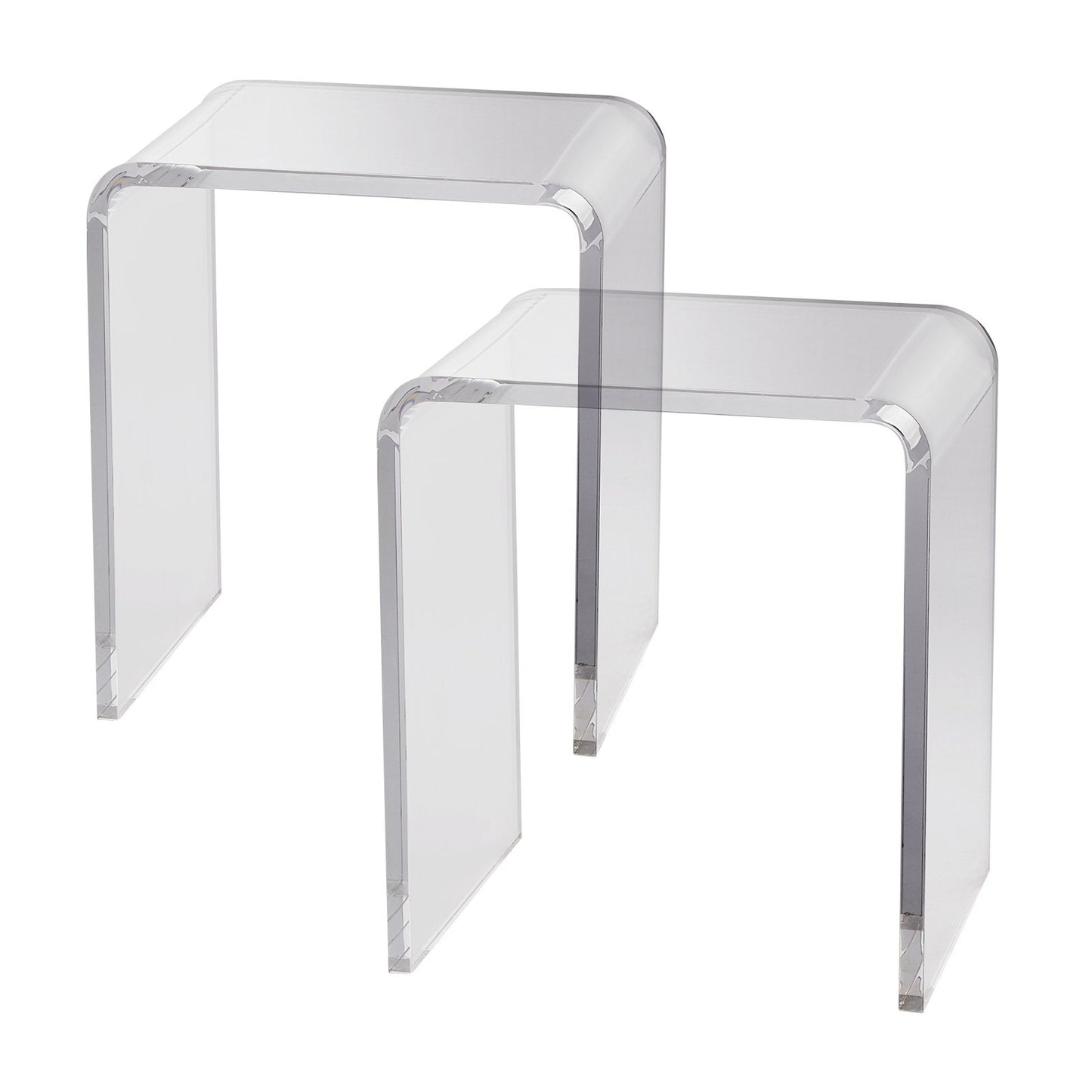 Acrylic End Table, 2 pcs C-Shaped Lucite Side Tables, Clear Acrylic Side Table for Drink, Food, Snack used in V952-YKLBZXTMSLGZUJFPMV0