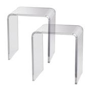 Acrylic End Table, 2 pcs C-Shaped Lucite Side Tables, Clear Acrylic Side Table for Drink, Food, Snack used in V952-YKLBZXTMSLGZUJFPMV0