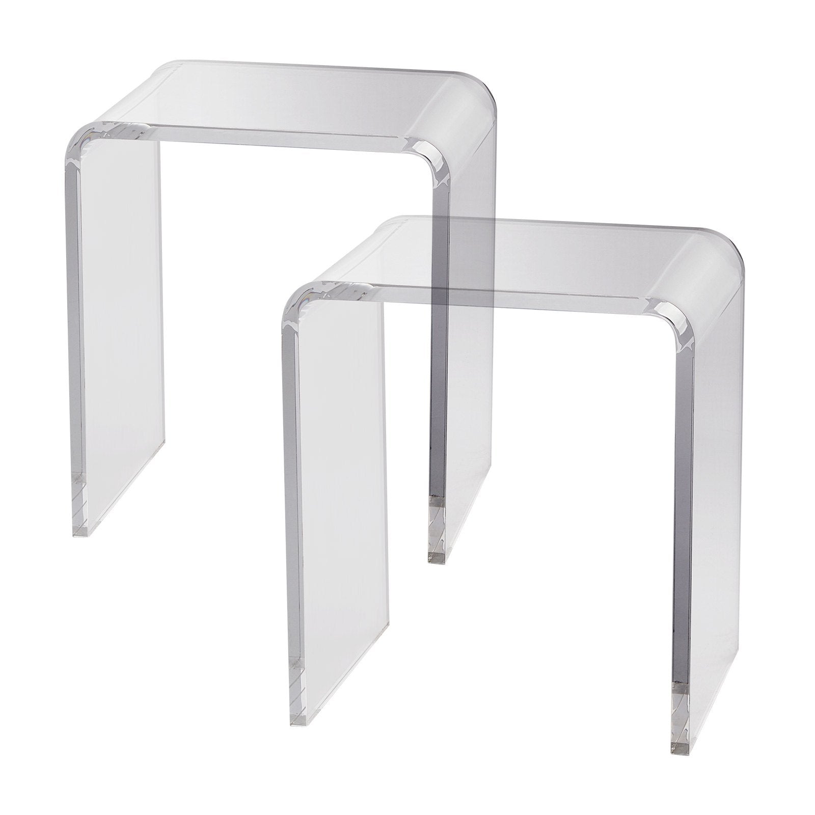 Acrylic End Table, 2 pcs C-Shaped Lucite Side Tables, Clear Acrylic Side Table for Drink, Food, Snack used in V952-YKLBZXTMSLGZUJFPMV0
