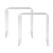 Acrylic End Table, 2 pcs C-Shaped Lucite Side Tables, Clear Acrylic Side Table for Drink, Food, Snack used in V952-YKLBZXTMSLGZUJFPMV0