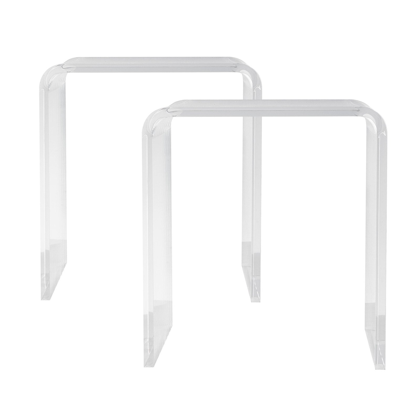 Acrylic End Table, 2 pcs C-Shaped Lucite Side Tables, Clear Acrylic Side Table for Drink, Food, Snack used in V952-YKLBZXTMSLGZUJFPMV0
