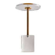 Clear Acrylic End Table, Acrylic Side Table with a Solid Base, 11.9 x 11.9 inch Round Tabletop, 21.4 inch V952-YKLBZYXTMSDGZLXAPV0