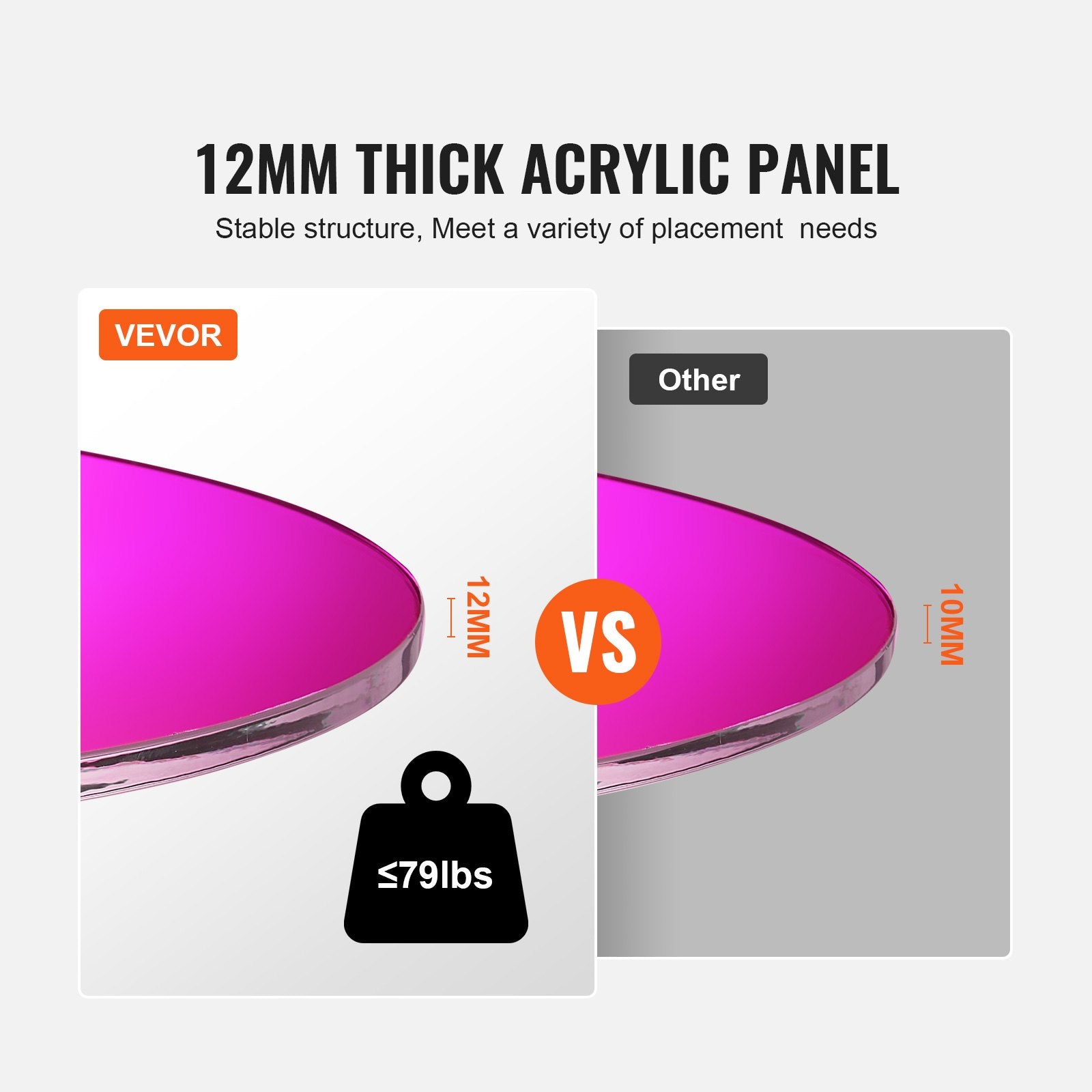 Acrylic Coffee Table, Iridescent Acrylic End Table, 13.8 inch high Colorful Acrylic Side Table, for Coffee, V952-YKLKFZTYXXCSDUW2OV0