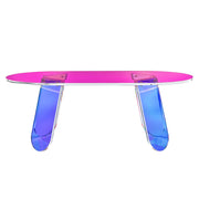 Acrylic Coffee Table, Iridescent Acrylic End Table, 13.8 inch high Colorful Acrylic Side Table, for Coffee, V952-YKLKFZTYXXCSDUW2OV0