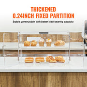 Pastry Display Case, 2-Tier Commercial Countertop Bakery Display Case, Acrylic Display Box with Rear Door V952-YKLMBZSJYKL2HBKHNV0