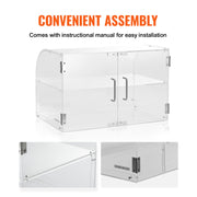 Pastry Display Case, 2-Tier Commercial Countertop Bakery Display Case, Acrylic Display Box with Rear Door V952-YKLMBZSJYKL2HBKHNV0
