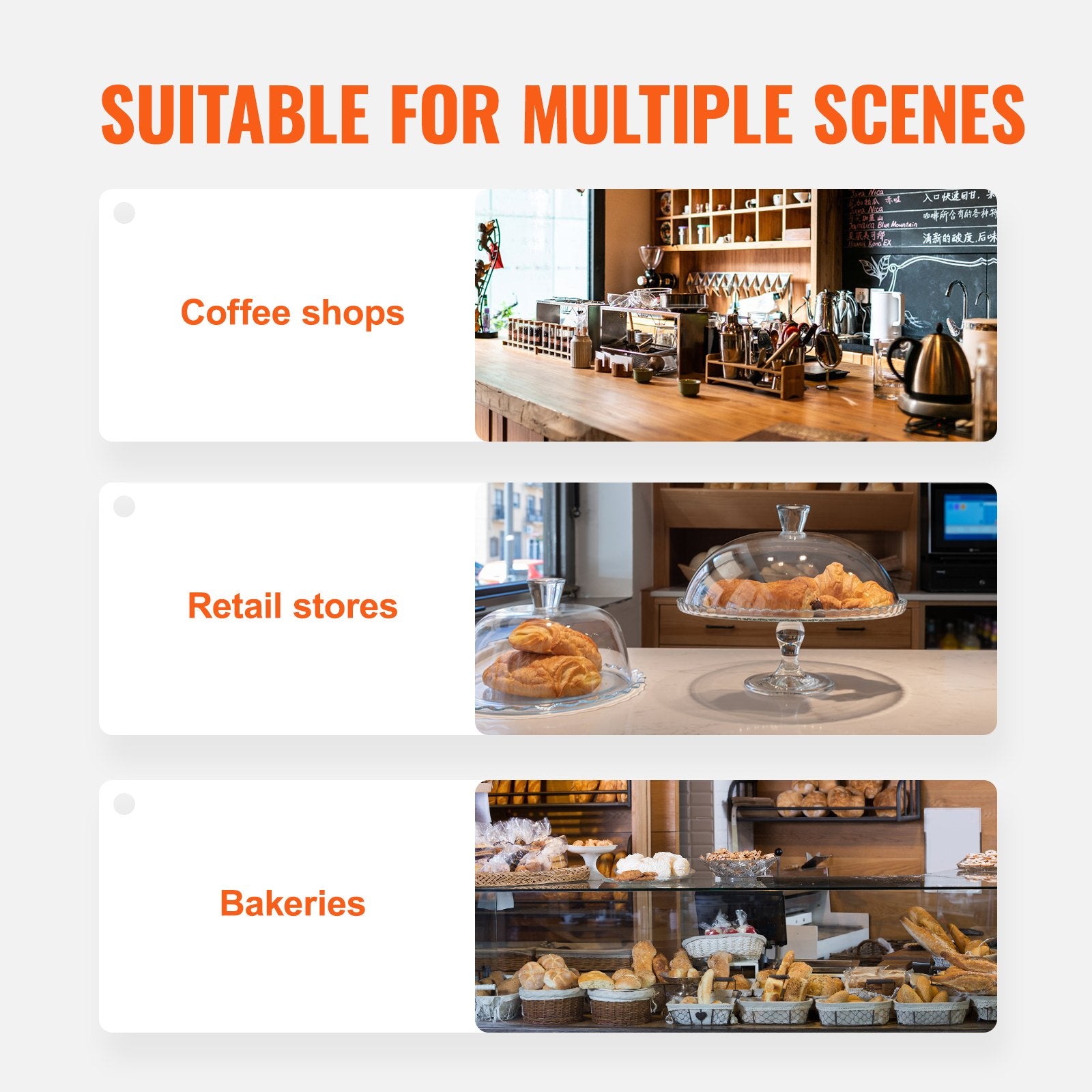 Pastry Display Case, 2-Tier Commercial Countertop Bakery Display Case, Acrylic Display Box with Rear Door V952-YKLMBZSJYKL2HBKHNV0