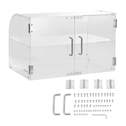 Pastry Display Case, 2-Tier Commercial Countertop Bakery Display Case, Acrylic Display Box with Rear Door V952-YKLMBZSJYKL2HBKHNV0