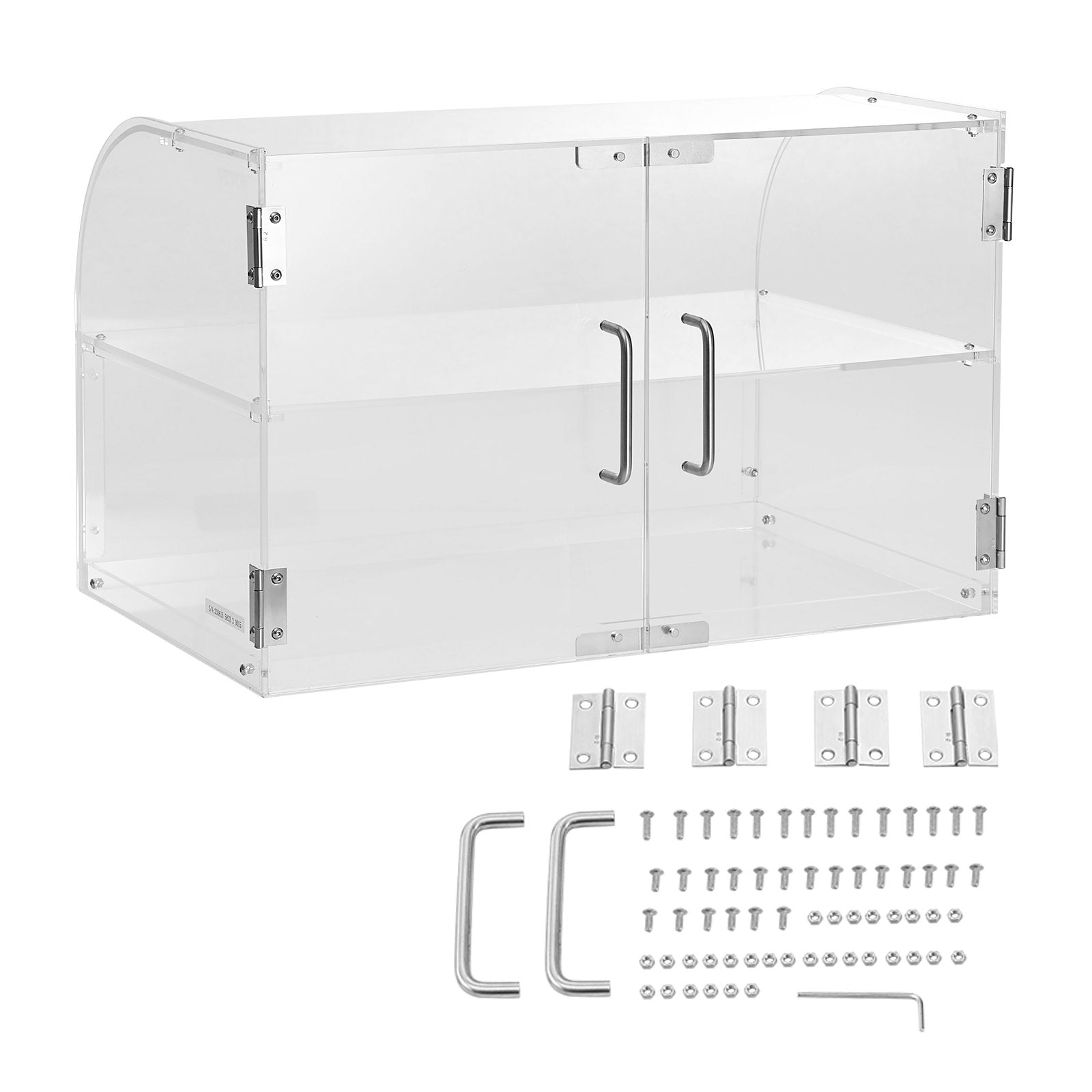 Pastry Display Case, 2-Tier Commercial Countertop Bakery Display Case, Acrylic Display Box with Rear Door V952-YKLMBZSJYKL2HBKHNV0