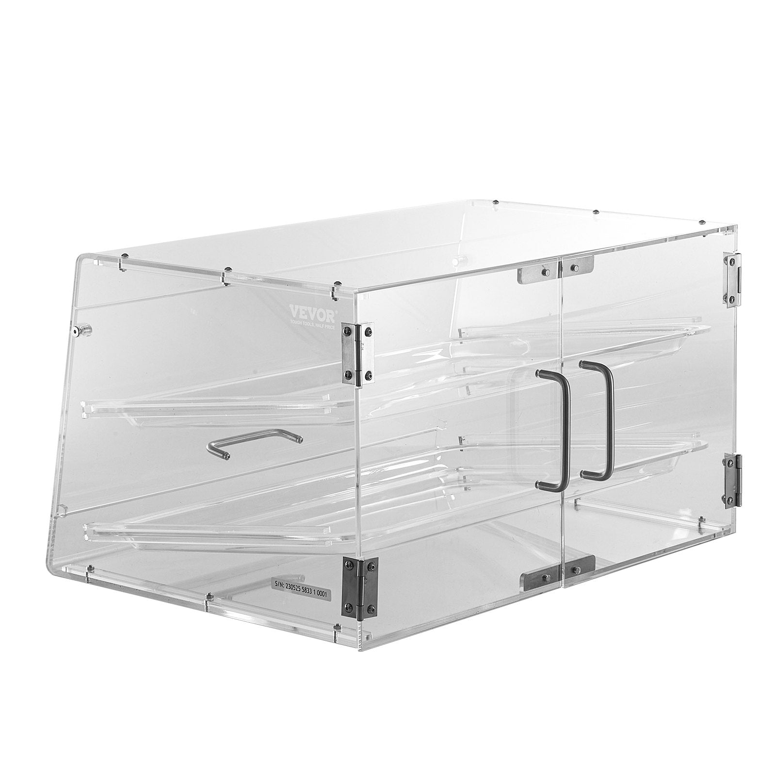 Pastry Display Case, 2-Tier Commercial Countertop Bakery Display Case, Acrylic Display Box with Rear Door V952-YKLMBZSJYKL2YEFSCV0