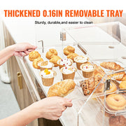 Pastry Display Case, 2-Tier Commercial Countertop Bakery Display Case, Acrylic Display Box with Rear Door V952-YKLMBZSJYKL2YEFSCV0