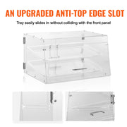Pastry Display Case, 2-Tier Commercial Countertop Bakery Display Case, Acrylic Display Box with Rear Door V952-YKLMBZSJYKL2YEFSCV0