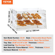 Pastry Display Case, 2-Tier Commercial Countertop Bakery Display Case, Acrylic Display Box with Rear Door V952-YKLMBZSJYKL2YEFSCV0
