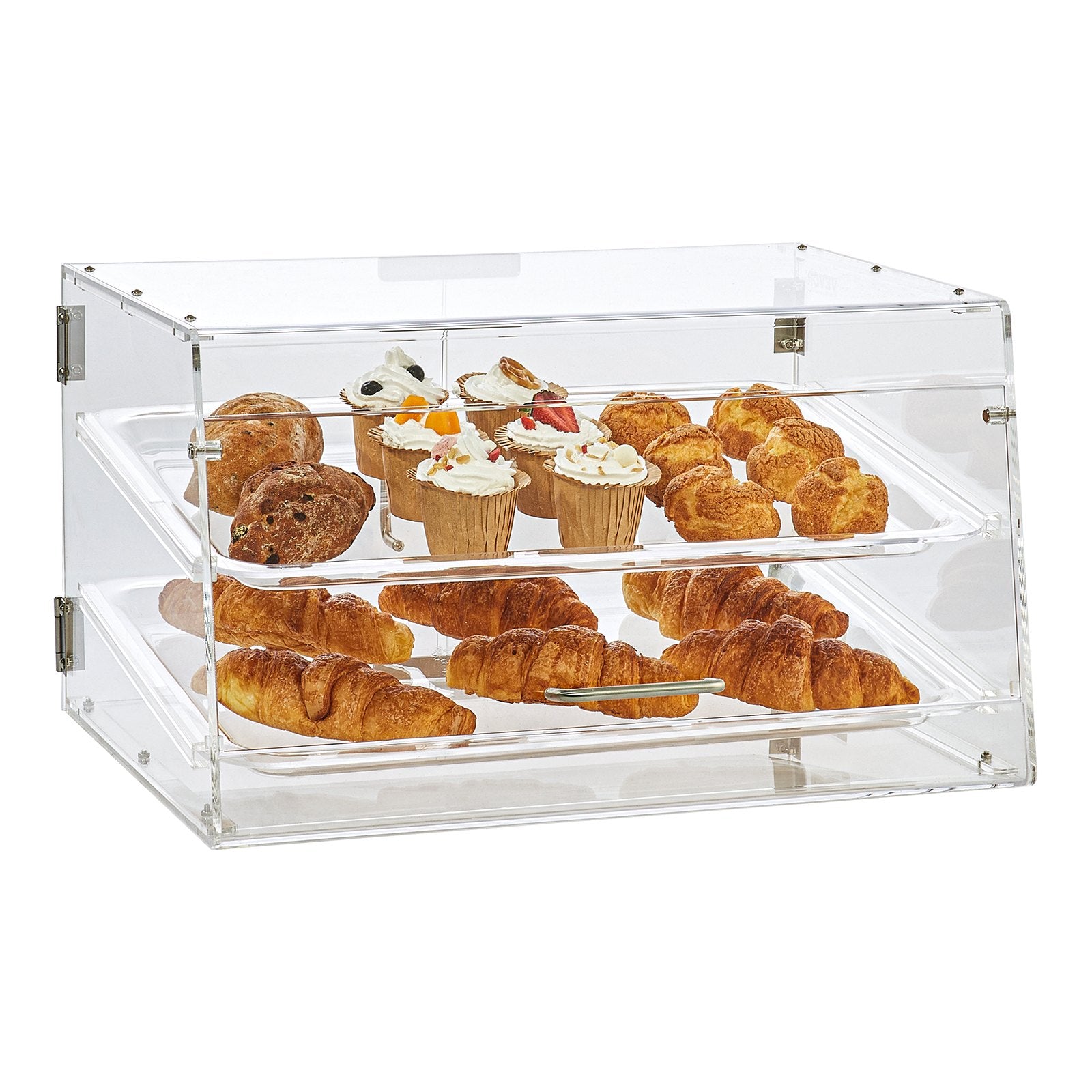 Pastry Display Case, 2-Tier Commercial Countertop Bakery Display Case, Acrylic Display Box with Rear Door V952-YKLMBZSJYKL2YEFSCV0