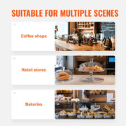 Pastry Display Case, 3-Tier Commercial Countertop Bakery Display Case, Acrylic Display Box with Rear Door V952-YKLMBZSJYKL3LWCW3V0