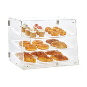 Pastry Display Case, 3-Tier Commercial Countertop Bakery Display Case, Acrylic Display Box with Rear Door V952-YKLMBZSJYKL3LWCW3V0