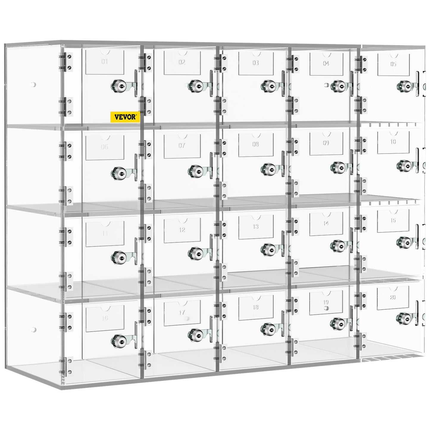Acrylic Cell Phone Locker Box Storage Cabinet Pocket w/Keys 20 Slots Clear V952-YKLSJCWJSJB20Y5QIV0