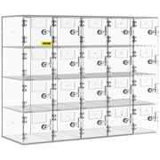 Acrylic Cell Phone Locker Box Storage Cabinet Pocket w/Keys 20 Slots Clear V952-YKLSJCWJSJB20Y5QIV0