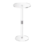 Acrylic Drink Table, Clear End Table Round Top with Solid Post, Modern Acrylic Cake Table Stand, Transparent V952-YKLZBZCZKYXYG8GBG001V0