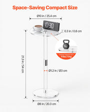 Acrylic Drink Table, Clear End Table Round Top with Solid Post, Modern Acrylic Cake Table Stand, Transparent V952-YKLZBZCZKYXYG8GBG001V0
