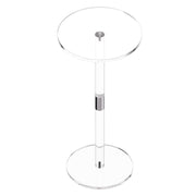Acrylic Drink Table, Clear End Table Round Top with Solid Post, Modern Acrylic Cake Table Stand, Transparent V952-YKLZBZCZKYXYG8GBG001V0