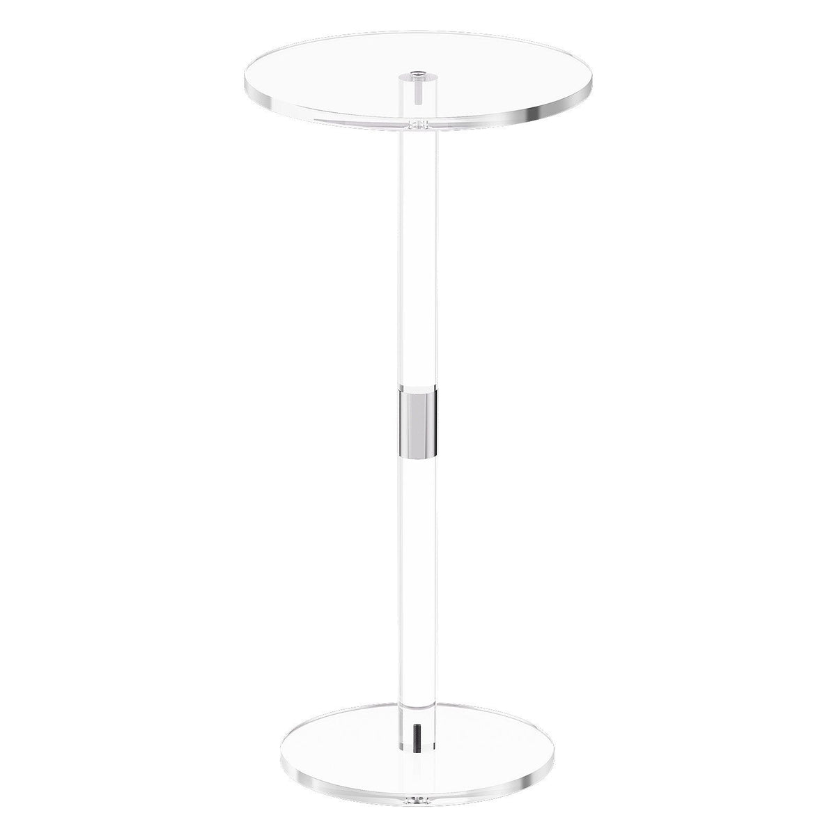 Acrylic Drink Table, Clear End Table Round Top with Solid Post, Modern Acrylic Cake Table Stand, Transparent V952-YKLZBZCZKYXYG8GBG001V0