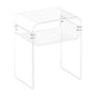 Acrylic Side Table, 2 Tiers Clear Bedside Table with Storage Shelf, Modern Rectangle Acrylic End Desk, V952-YKLZYCXXBZCZVRCD6001V0