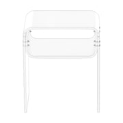 Acrylic Side Table, 2 Tiers Clear Bedside Table with Storage Shelf, Modern Rectangle Acrylic End Desk, V952-YKLZYCXXBZCZVRCD6001V0