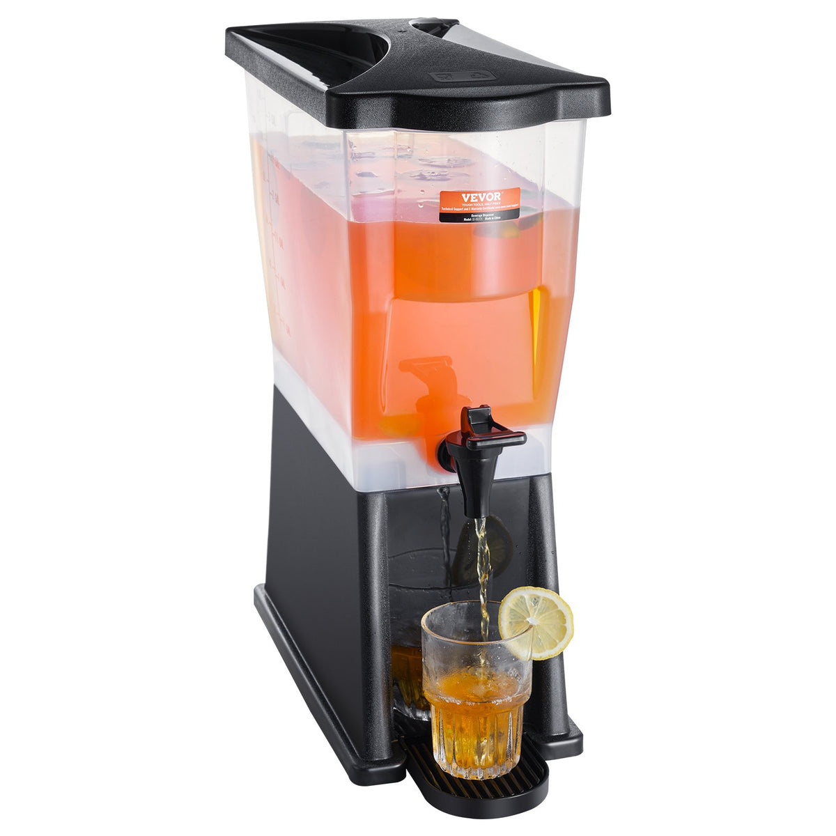 Beverage Dispenser, 3 Gallon Drink Dispenser for Parties, Plastic Juice Dispenser with Stand Spigot Lid, Iced V952-YLFPQSLFPQSLBDLFNV0