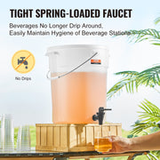 Beverage Dispenser, 5 Gallon Drink Dispensers for Parties, Plastic Juice Dispenser with Spigot and Lid, Iced V952-YLFPQSLFPQWDWXXWHV0