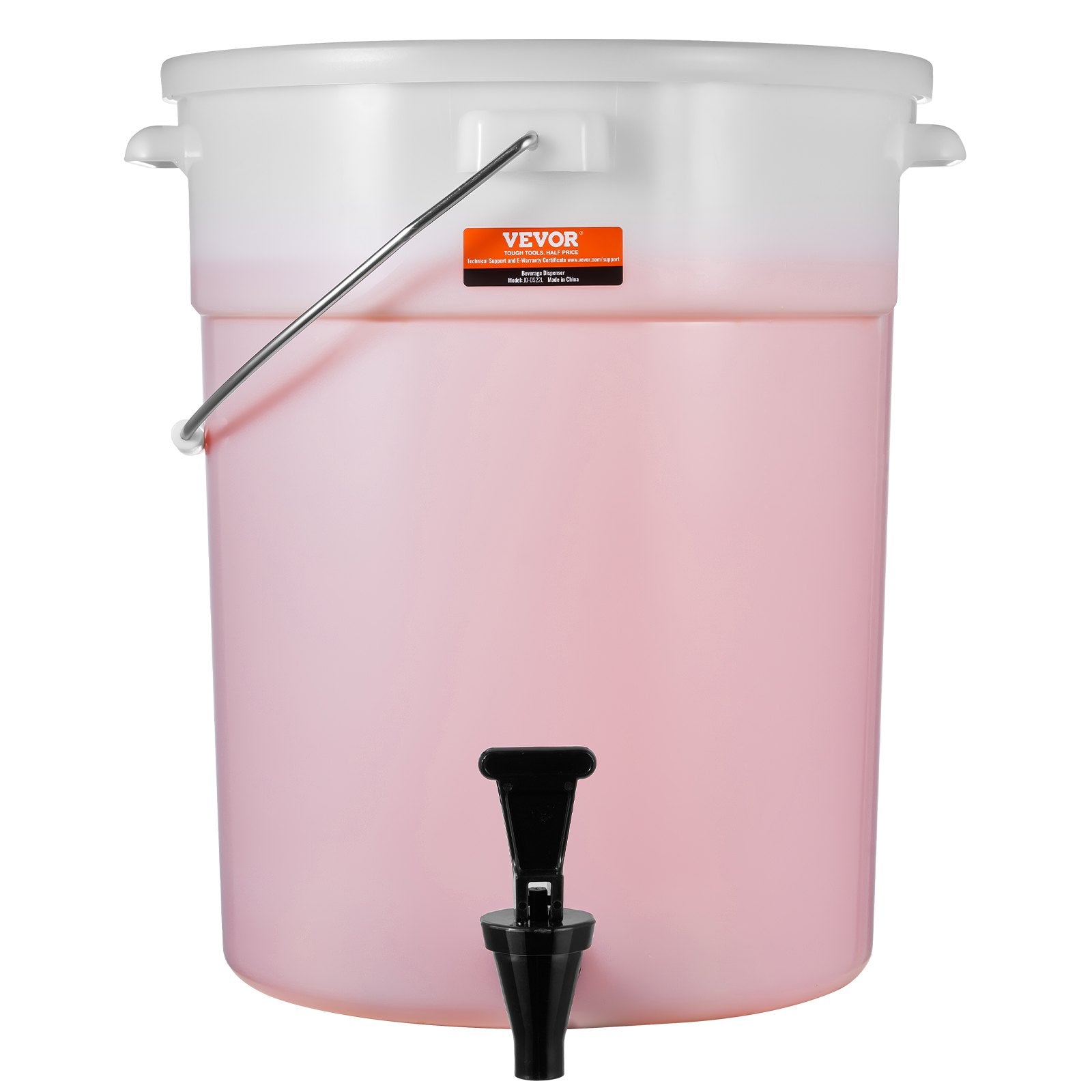 Beverage Dispenser, 5 Gallon Drink Dispensers for Parties, Plastic Juice Dispenser with Spigot and Lid, Iced V952-YLFPQSLFPQWDWXXWHV0