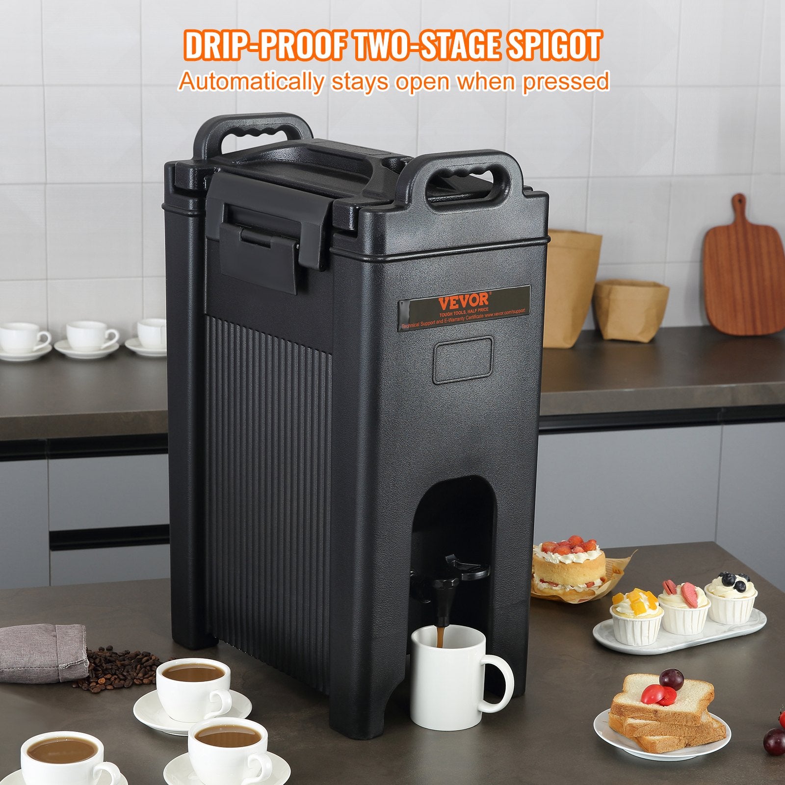 Insulated Beverage Dispenser, 18.9 L, Food-grade LDPE Hot and Cold Beverage Server, Thermal Drink Dispenser V952-YLHLQQFX5JL08WNJSV0
