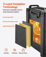 Insulated Beverage Dispenser, 5 Gal/19L Hot and Cold Beverage Server with Spigot & Handle, Food-Grade Thermal V952-YLHLQQHS5JLFVR6ST001V0