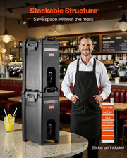 Insulated Beverage Dispenser, 5 Gal/19L Hot and Cold Beverage Server with Spigot & Handle, Food-Grade Thermal V952-YLHLQQHS5JLFVR6ST001V0