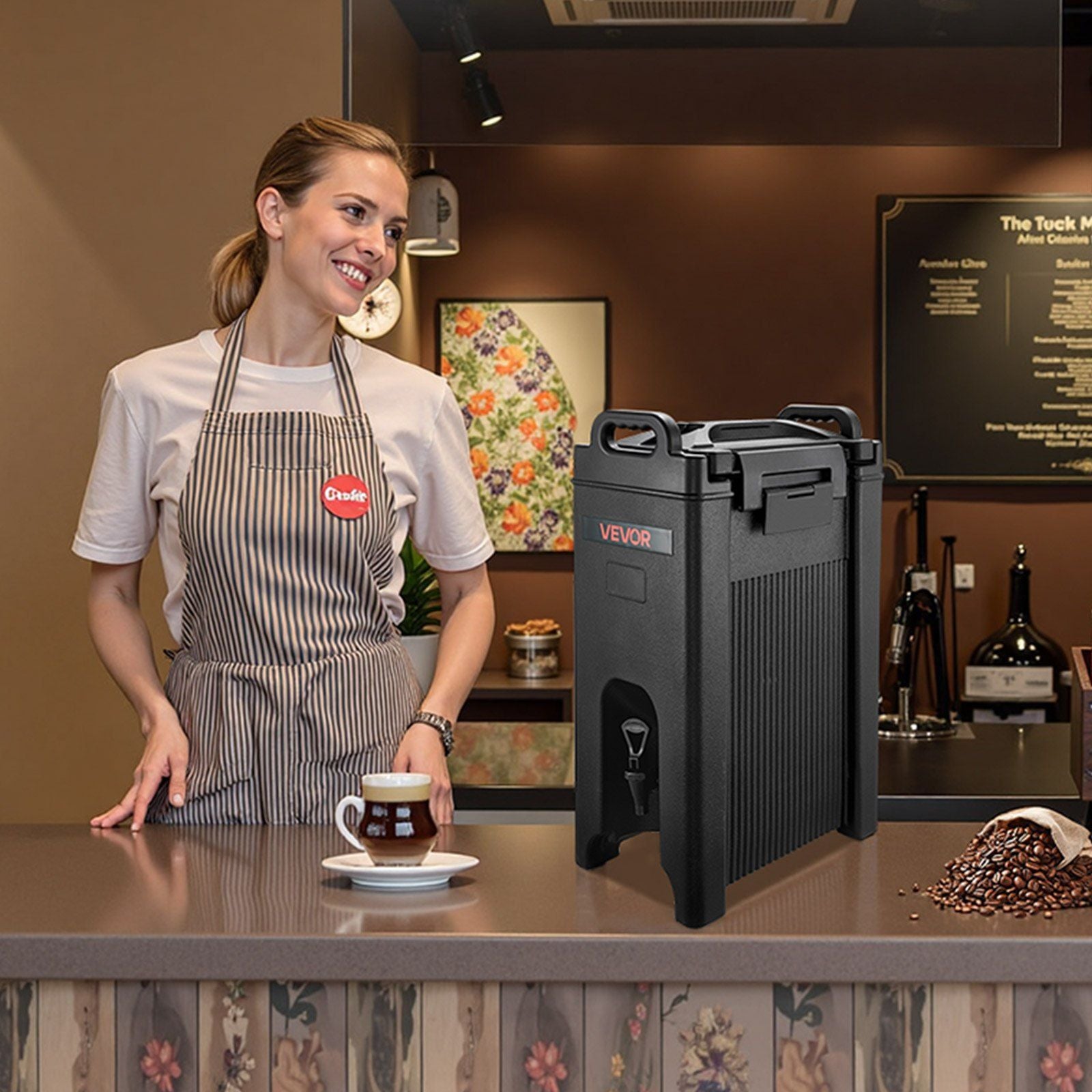 Insulated Beverage Dispenser, 5 Gal/19L Hot and Cold Beverage Server with Spigot & Handle, Food-Grade Thermal V952-YLHLQQHS5JLFVR6ST001V0