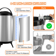 Stainless Steel Insulated Beverage Dispenser, 9.2 Liter, Thermal Hot and Cold Drink Server Dispenser with V952-YLHLQQYX12L0TQWXUV0