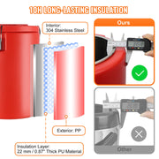 Stainless Steel Insulated Beverage Dispenser, 17.2 Liter, Thermal Hot and Cold Drink Server Dispenser with V952-YLHLQQYX5JL0EEU4SV0