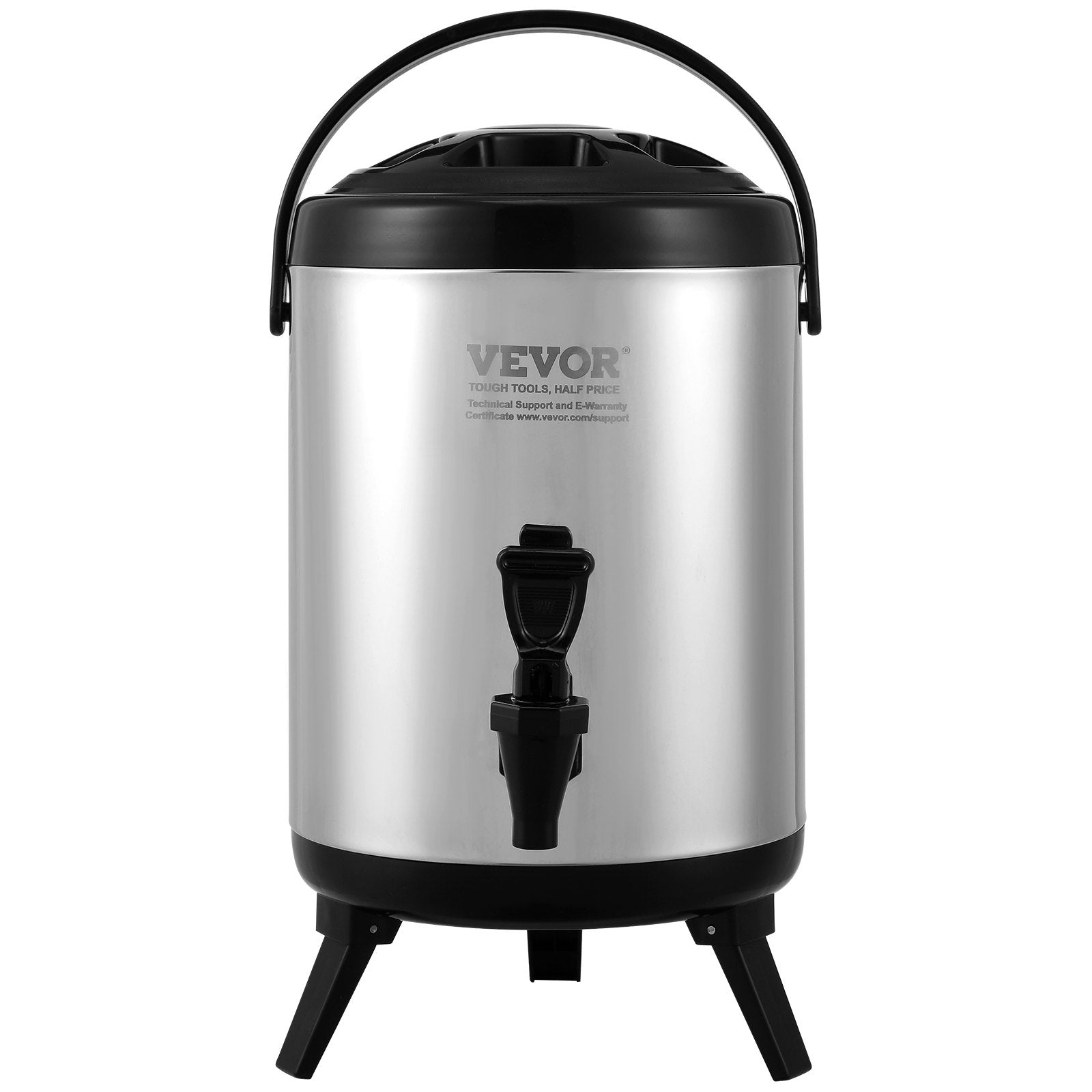 Stainless Steel Insulated Beverage Dispenser, 6 Liter, Thermal Hot and Cold Drink Server Dispenser with V952-YLHLQQYX8L00TYE16V0