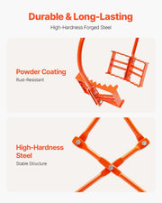 609mm Stone Lifting Tongs, 2-Claw Rock Tongs, Heavy Duty Steel Log Tongs, 500KG Lifting Capacity, Swivel Log V952-YMBYQ24YC2ZBYQ5WXV0